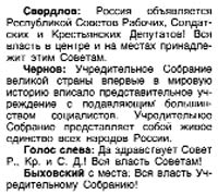 Фрагмент стенограми першого засідання Установчих зборів Росії